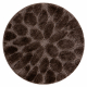 Tapis de salle de bain SUPREME cercle STONES, des pierres, antidérapant, doux - marron