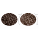 Bathroom rug SUPREME circle STONES, non-slip, soft - brown
