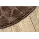 Bathroom rug SUPREME circle STONES, non-slip, soft - brown