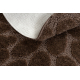 Tapis de salle de bain SUPREME cercle STONES, des pierres, antidérapant, doux - marron