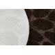 Bathroom rug SUPREME circle STONES, non-slip, soft - brown