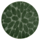 Tapis de salle de bain SUPREME cercle STONES, des pierres, antidérapant, doux - vert