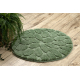 Bathroom rug SUPREME circle STONES, non-slip, soft - green