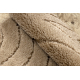 Bathroom rug SUPREME circle WAVES, non-slip, soft - beige