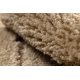 Bathroom rug SUPREME circle WAVES, non-slip, soft - beige