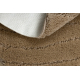 Bathroom rug SUPREME circle WAVES, non-slip, soft - beige