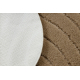 Koupelnový koberec SUPREME kruh WAVES, vlny, protiskluzový, měkký - béžová