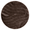 Dywan łazienkowy SUPREME koło WAVES fale, antypoślizgowy, miękki - brązowy