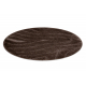 Bathroom rug SUPREME circle WAVES, non-slip, soft - brown