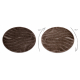 Bathroom rug SUPREME circle WAVES, non-slip, soft - brown