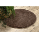 Dywan łazienkowy SUPREME koło WAVES fale, antypoślizgowy, miękki - brązowy