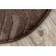 Bathroom rug SUPREME circle WAVES, non-slip, soft - brown