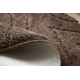 Bathroom rug SUPREME circle WAVES, non-slip, soft - brown
