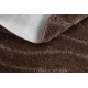 Bathroom rug SUPREME circle WAVES, non-slip, soft - brown