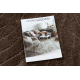 Bathroom rug SUPREME circle WAVES, non-slip, soft - brown