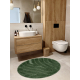 Bathroom rug SUPREME circle WAVES, non-slip, soft - green