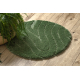 Bathroom rug SUPREME circle WAVES, non-slip, soft - green
