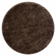 Tapete de banheiro SYNERGY círculo, glamour, antiderrapante, macio - lurex bege
