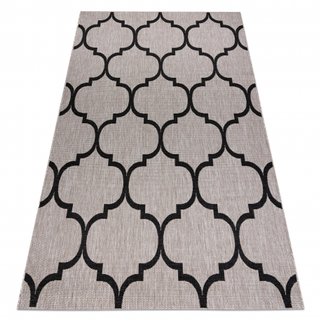 Χαλί SISAL FLOORLUX 20608 Μαροκινό πέργκολα ασημένιο / μαύρο - ΠΡΟΪΟΝ ΔΕΥΤΕΡΗΣ ΚΑΤΗΓΟΡΙΑΣ