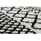Covor PROMO Berber Safi N9040 albsi negru Franjuri shaggy pletos