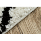 Covor PROMO Berber Safi N9040 albsi negru Franjuri shaggy pletos
