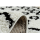 Covor PROMO Berber Safi N9040 albsi negru Franjuri shaggy pletos