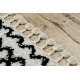 Covor PROMO Berber Safi N9040 albsi negru Franjuri shaggy pletos