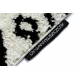 Covor PROMO Berber Safi N9040 albsi negru Franjuri shaggy pletos
