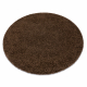 Tapis SOFFI Cercle shaggy 5cm marron - PRODUIT DE DEUXIÈME QUALITÉ