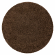 Tapis SOFFI Cercle shaggy 5cm marron - PRODUIT DE DEUXIÈME QUALITÉ