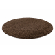Tapis SOFFI Cercle shaggy 5cm marron - PRODUIT DE DEUXIÈME QUALITÉ