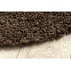 Tapis SOFFI Cercle shaggy 5cm marron - PRODUIT DE DEUXIÈME QUALITÉ