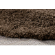 Tapis SOFFI Cercle shaggy 5cm marron - PRODUIT DE DEUXIÈME QUALITÉ
