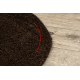 Tapis SOFFI Cercle shaggy 5cm marron - PRODUIT DE DEUXIÈME QUALITÉ