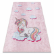 JUNIOR 51855.804 washing carpet Unicorn for children anti-slip - pink - SECOND-RATE PRODUCT