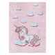 JUNIOR 51855.804 washing carpet Unicorn for children anti-slip - pink - SECOND-RATE PRODUCT