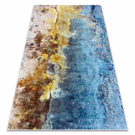 MIRO 51709.803 washing carpet Abstraction anti-slip - blue / gold - SECOND-RATE PRODUCT