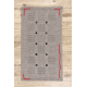 TAPIS EN CORDE SIZAL FLOORLUX 20079 Carrés argentin / noir - PRODUIT DE DEUXIÈME QUALITÉ