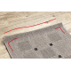 TAPIS EN CORDE SIZAL FLOORLUX 20079 Carrés argentin / noir - PRODUIT DE DEUXIÈME QUALITÉ
