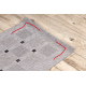 TAPIS EN CORDE SIZAL FLOORLUX 20079 Carrés argentin / noir - PRODUIT DE DEUXIÈME QUALITÉ