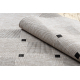 CARPET SIZAL FLOORLUX 20079 Squares silver / black - SECOND-RATE PRODUCT