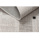 TAPIS EN CORDE SIZAL FLOORLUX 20079 Carrés argentin / noir - PRODUIT DE DEUXIÈME QUALITÉ