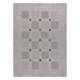 CARPET SIZAL FLOORLUX 20079 Squares silver / black - SECOND-RATE PRODUCT