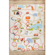 Tapis lavable BAMBINO 1165 zoo pour les enfants antidérapant beige - PRODUIT DE DEUXIÈME QUALITÉ
