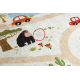 Tapis lavable BAMBINO 1165 zoo pour les enfants antidérapant beige - PRODUIT DE DEUXIÈME QUALITÉ