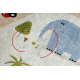 Tapis lavable BAMBINO 1165 zoo pour les enfants antidérapant beige - PRODUIT DE DEUXIÈME QUALITÉ