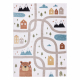 Carpet FUN Polar for children, streets, forest, cream - SECOND-RATE PRODUCT
