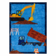 JUNIOR 51827.803 washing carpet Truck, excavator for children anti-slip - blue - SECOND-RATE PRODUCT