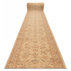 Wollen loper DJOBIE 4517/101 Ornament, kader beige / rood