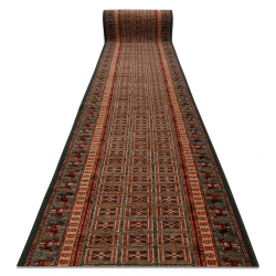 KASHQAI Wool behúň 4301/401 orientálne, rámové zelený / terakota